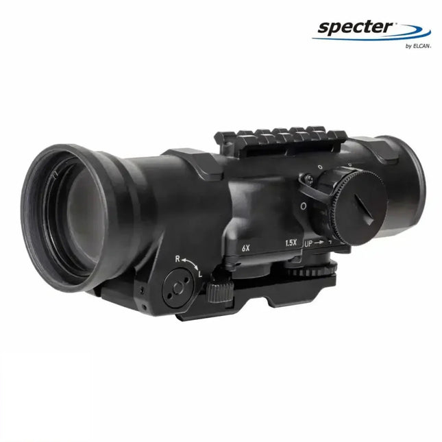 ELCAN SpecterDR 1.5x/6x Rifle Scope 5.56 BDC w/Flip Covers, ARD & A.R.M.S. Levers Black - DFOV6-B146-C10 LPVO Rifle Scope ELCAN SpecterDR 