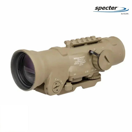 ELCAN SpecterDR 1.5x/6x Rifle Scope 5.56 BDC w/Flip Covers, ARD & A.R.M.S. Levers FDE - DFOV6-T265-C10 LPVO Rifle Scope ELCAN SpecterDR 