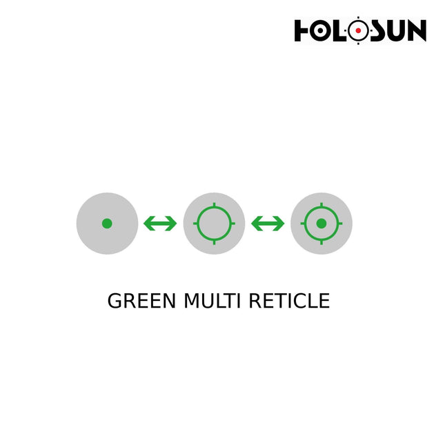 Holosun EPS-CARRY-GR-MRS Reflex Sight Green Multi Reticle Green Dot Sight Holosun Technologies 