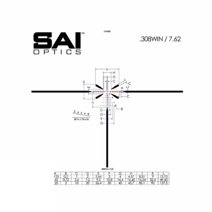 SAI Optics SAI 6 1-6x24mm Rifle Scope .308/7.62 Crosshair Reticle RNG16-T170-C20 LPVO Rifle Scope SAI Optics 