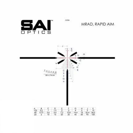 SAI Optics SAI 6 1-6x24mm Rifle Scope RAF Reticle RNG16-BK22-MA1 LPVO Rifle Scope SAI Optics 