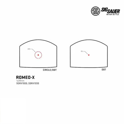 SIG Sauer ROMEO-X Pro Pistol-Mounted Reflex Sight Selectable Reticle Black Red Dot Sight SIG Sauer 