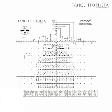 Tangent Theta TT525P 5-25x56mm Rifle Scope AIF Turrets TREMOR3 Reticle CB 800100-0608 Rifle Scope Tangent Theta 