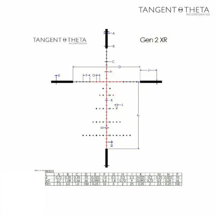 Tangent Theta TT525P 5-25x56mm Rifle Scope GEN 2 XR Reticle Black 800100-0001 Rifle Scope Tangent Theta 